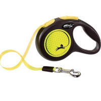 Vodítko Flexi New Neon M páska 5 m žlté (do 25 kg)